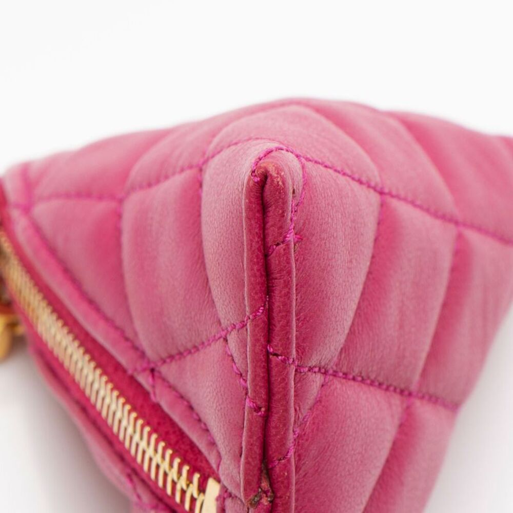 Saint Laurent Quilted Lambskin Triangle Charm - Picture 9 of 9